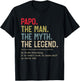 Papo The Man The Myth The Legend He Knows Everything T-Shirt - T-Shirt | Black