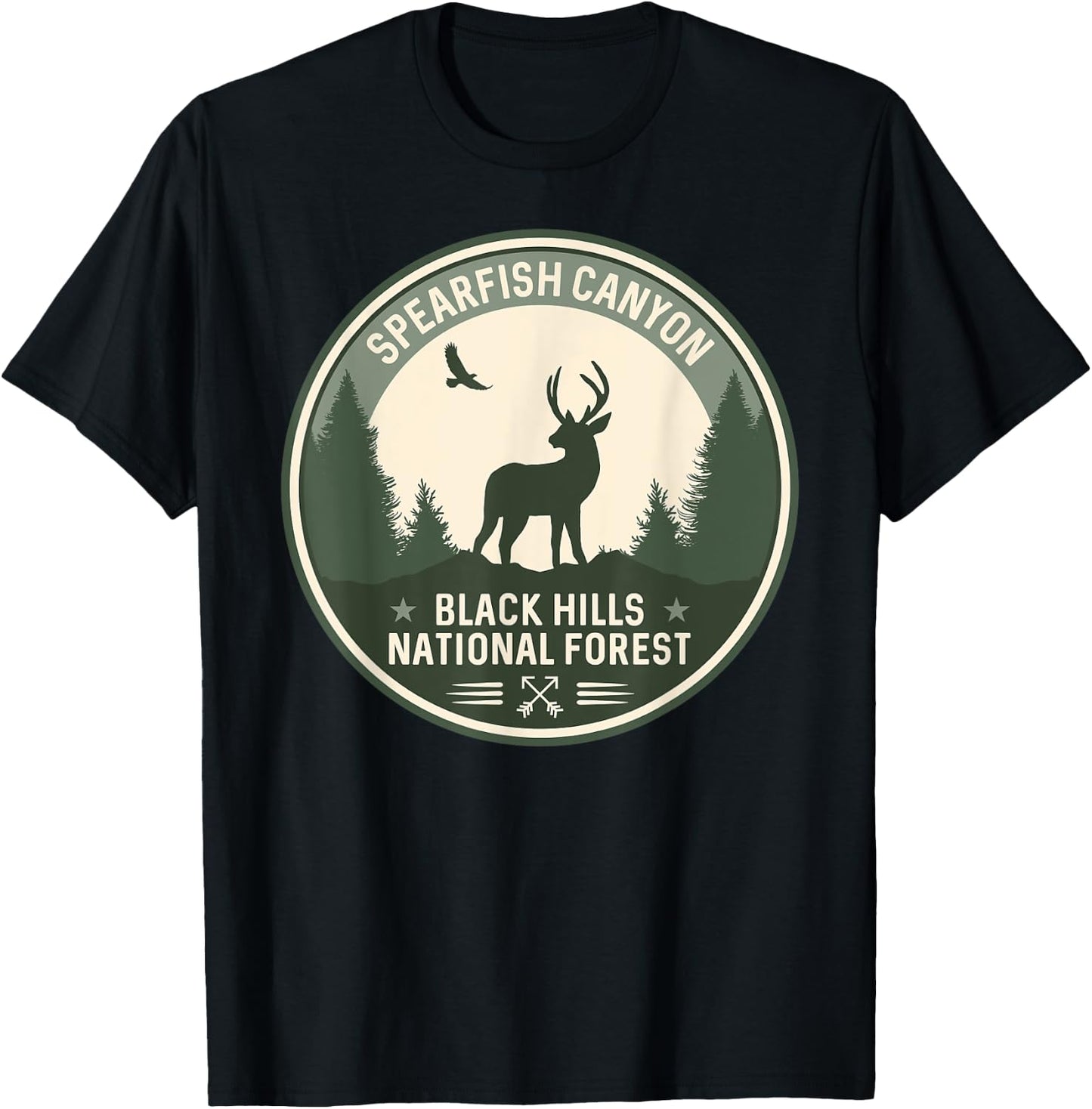 Spearfish Canyon Black Hills National Forest T-Shirt - T-Shirt | Black