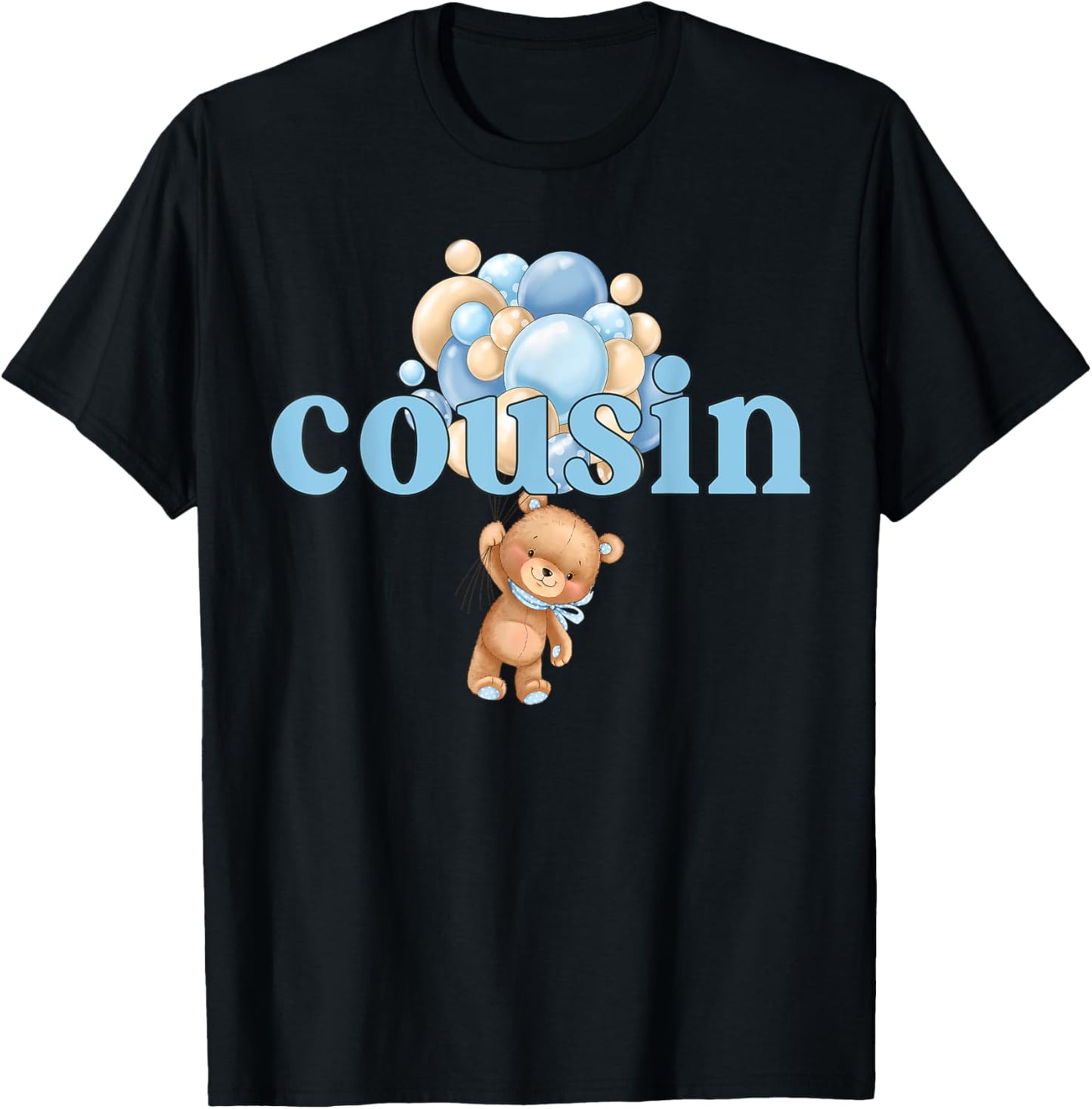 Cousin Teddy Bear 1st Birthday Boy Family Matching T-Shirt - T-Shirt | Black