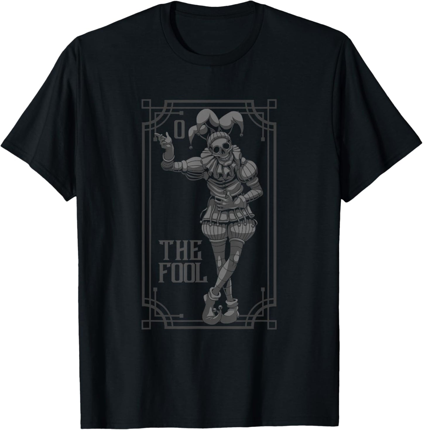 Tarotkarte Shirt Narren Der Narren Satanisch Heidnisch Okkulter Zigeuner T-Shirt - T-Shirt | Black