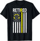 Retired 911 Dispatcher - USA Flag 911 Operator Retirement T-Shirt - T-Shirt | Black