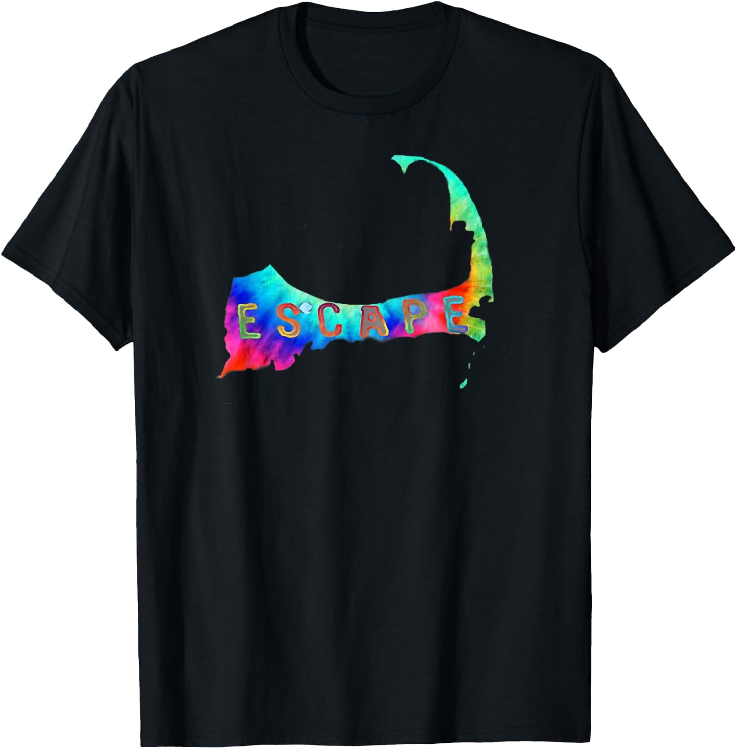 Tye Dye ESCAPE To Cape Cod T-Shirt - T-Shirt | Black