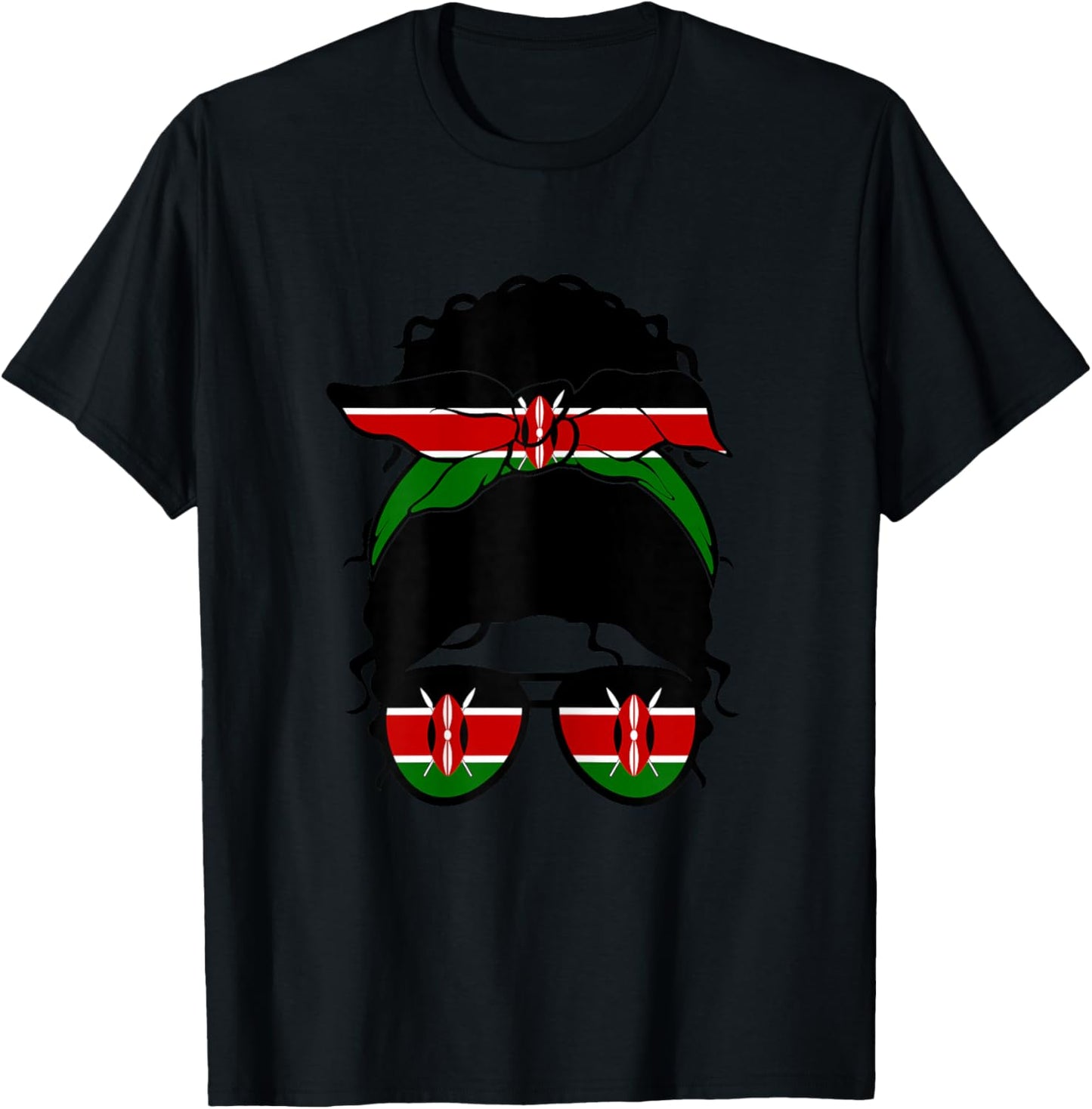 Kenya Girl Kenya Flag Kenya Proud Kenya Woman T-Shirt - T-Shirt | Black