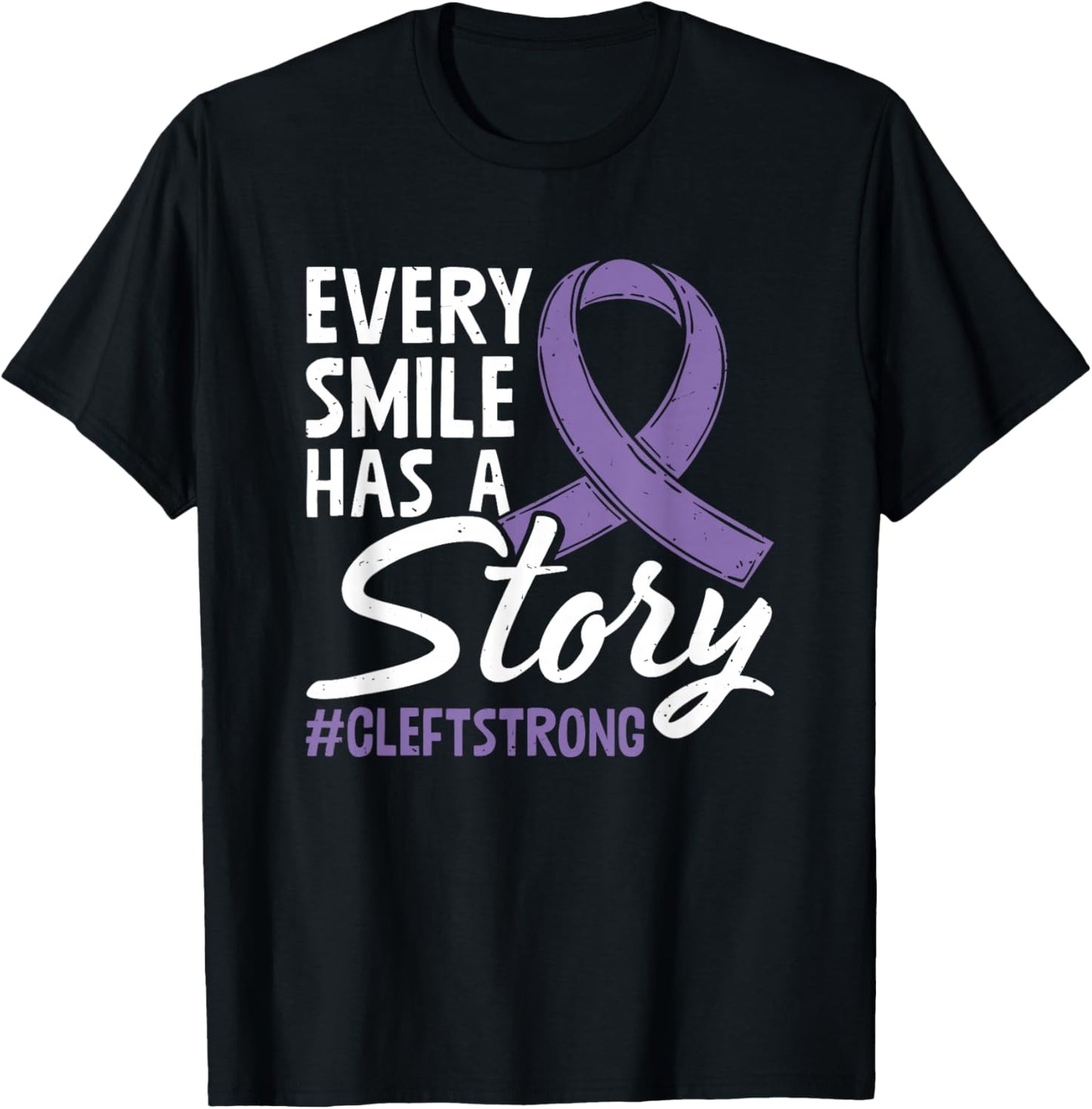 Cleft Strong Cleft Warrior Cleft Craniofacial Awareness T-Shirt - T-Shirt | Black