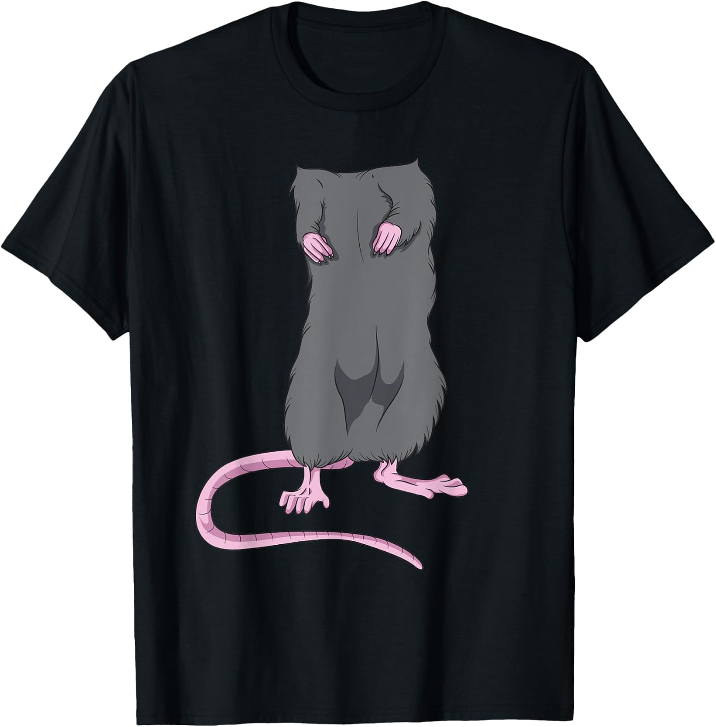 Funny Mouse Headless Halloween Rat Body Easy Costume Outfit T-Shirt - T-Shirt | Black