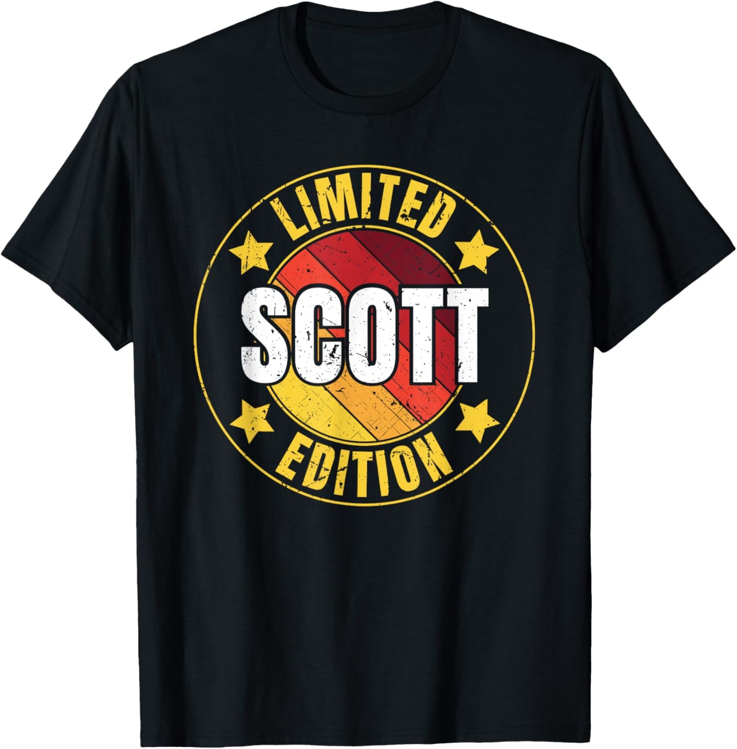 Scott Name Limited Edition Personalized Birthday Retro T-Shirt - T-Shirt | Black