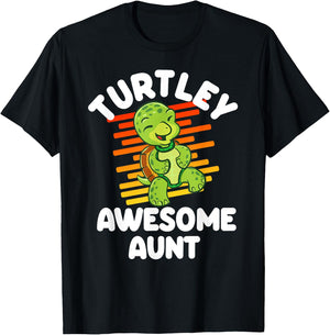Turtley Awesome AA Apparel Co. Kids Adults , Black, 3X-Large, Short Sleeve, Classic Fit, Turtle Design T-Shirt - T-Shirt | Black
