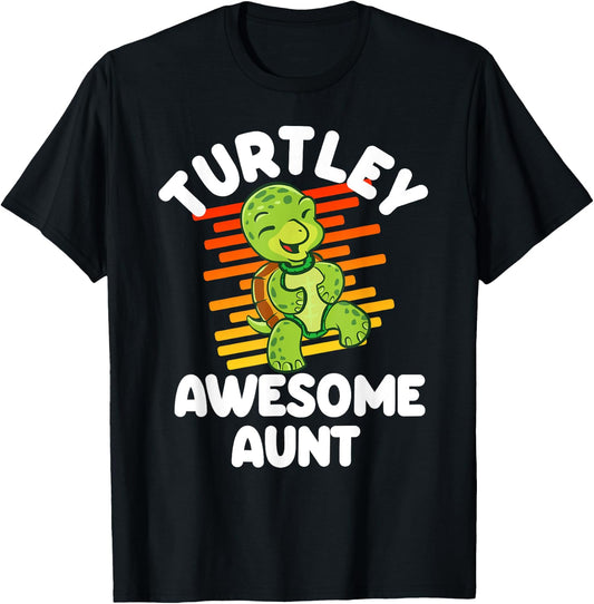 Turtley Awesome AA Apparel Co. Kids Adults , Black, 3X-Large, Short Sleeve, Classic Fit, Turtle Design T-Shirt - T-Shirt | Black