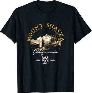 Mount Shasta Retro Vintage Apparel - Mount Shasta Souvenir T-Shirt - T-Shirt | Black