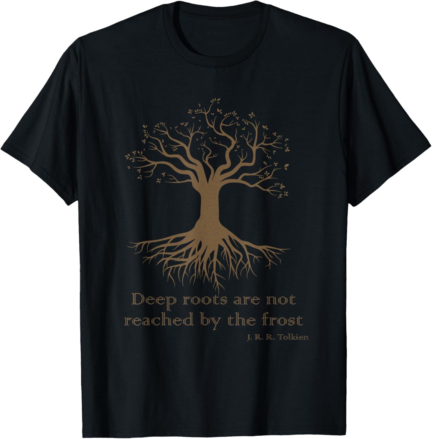 Deep Roots Are Not Reached By Frost Yoga Lover T-Shirt - T-Shirt | Black