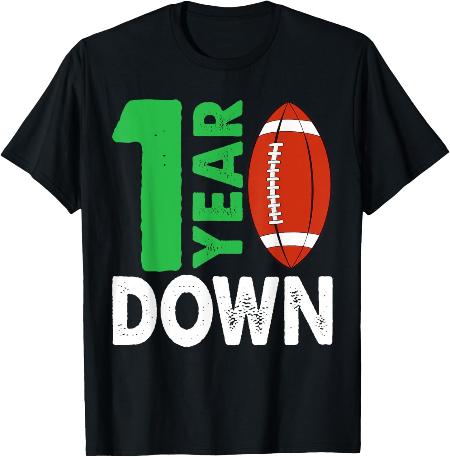 1st Birthday Party Football Boy One Year Old Football Player T-Shirt - T-Shirt | Black