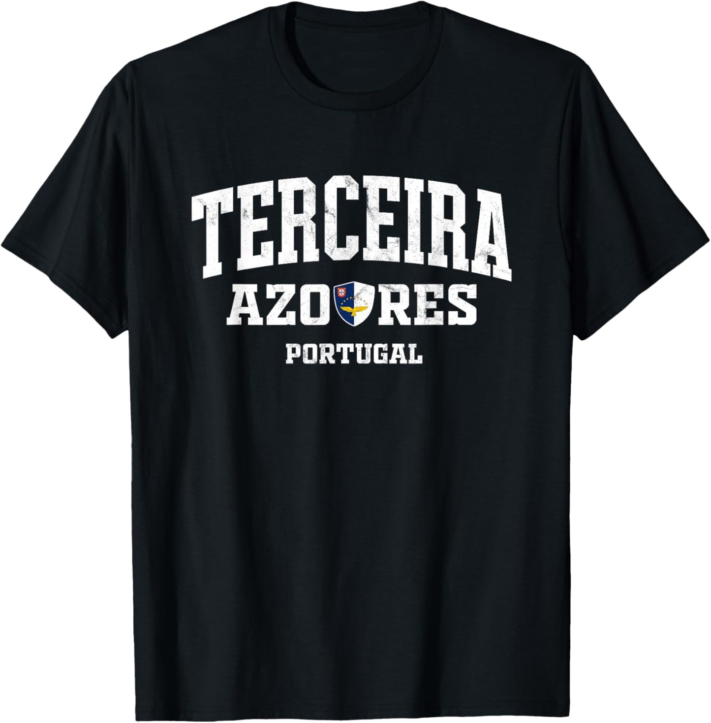 Terceira Azores Flag - Portugal Island Souvenir T-Shirt - T-Shirt | Black