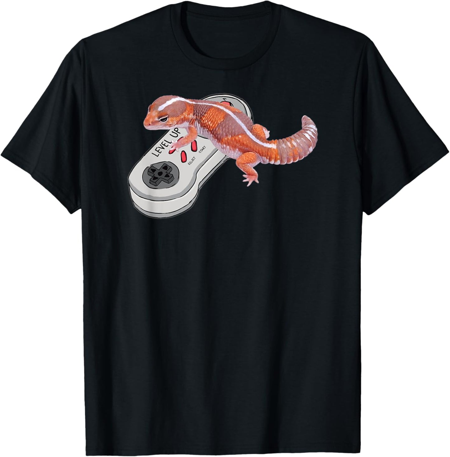 African fat tail gecko Playing Video Game Fat-tail gecko T-Shirt - T-Shirt | Black