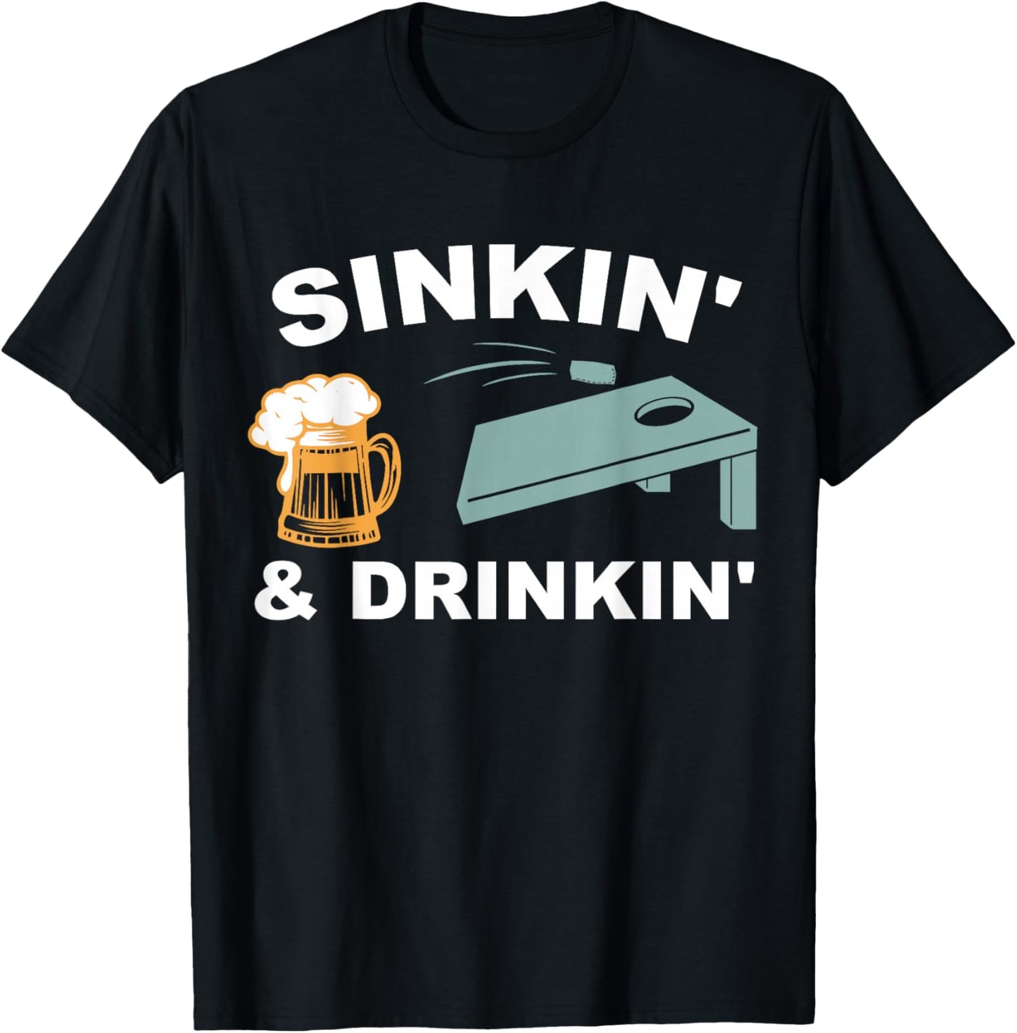 Sinkin And Drinkin T-Shirt - T-Shirt | Black