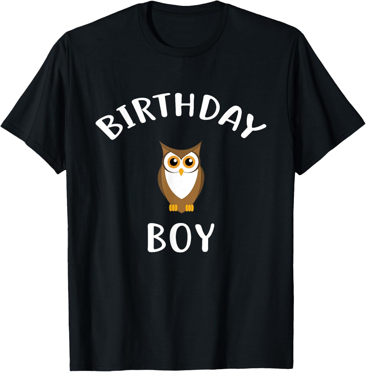 Birthday Boy OWL Cute OWL Shirt for Birthday T-Shirt - T-Shirt | Black