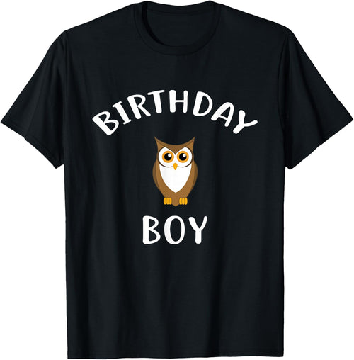 Birthday Boy OWL Cute OWL Shirt for Birthday