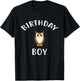 Birthday Boy OWL Cute OWL Shirt for Birthday T-Shirt - T-Shirt | Black