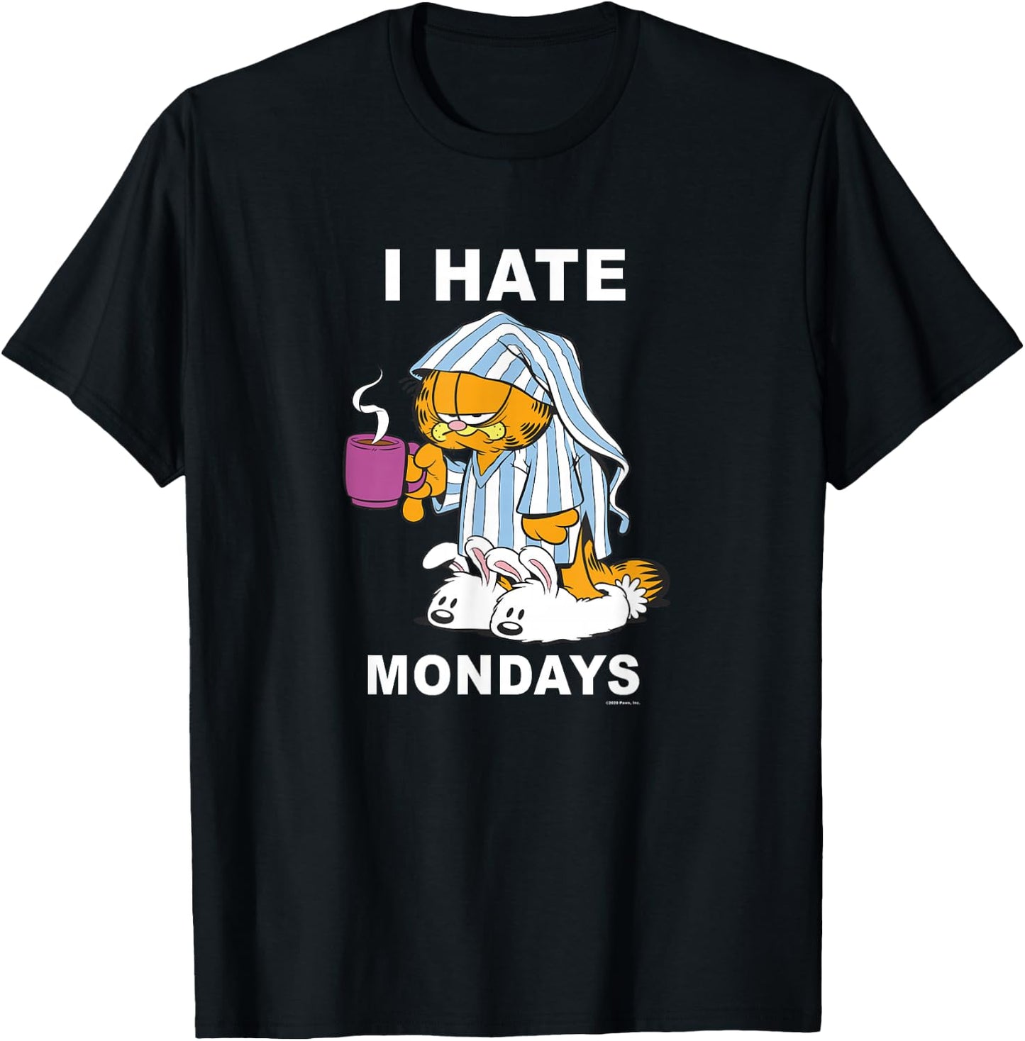 Garfield I Hate Mondays Coffee Garfield T-Shirt - T-Shirt | Black