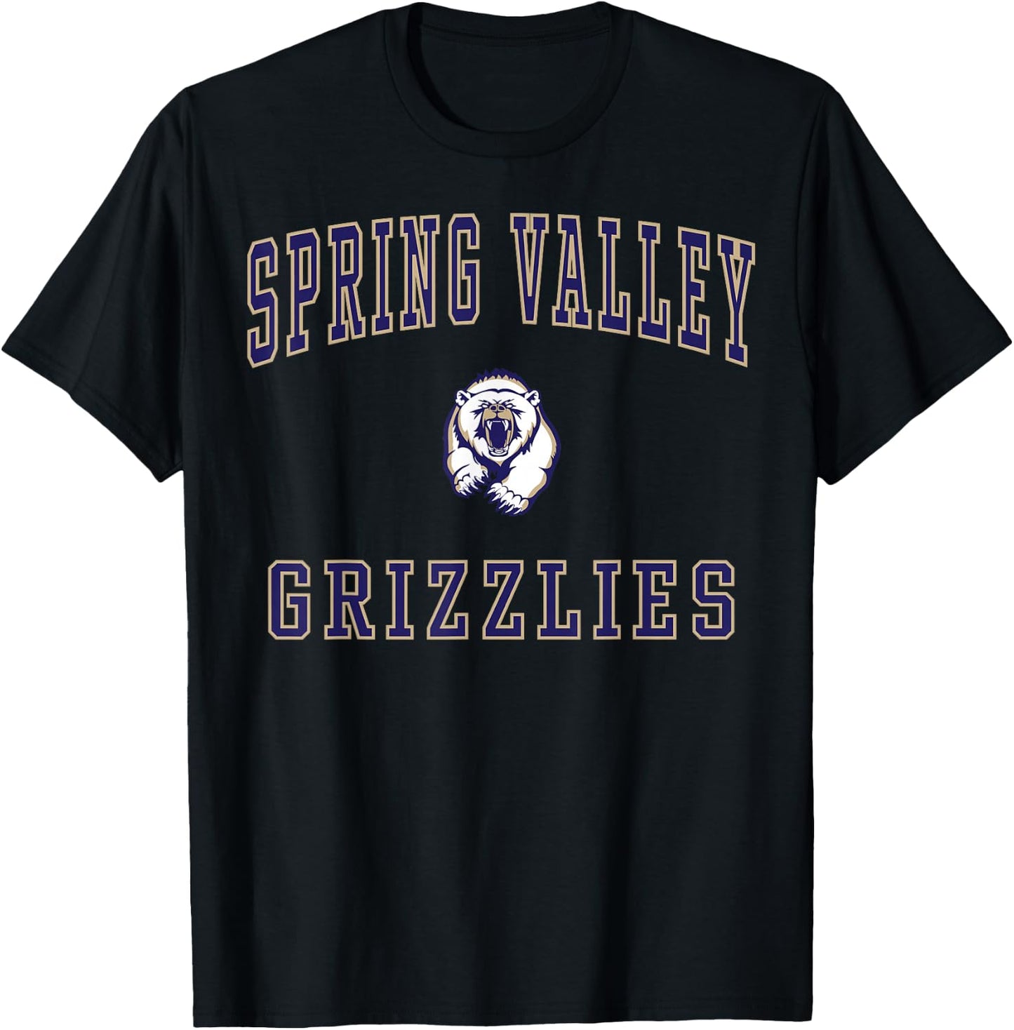 Spring Valley High School Grizzlies T-Shirt - T-Shirt | Black