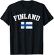 Finnish Flag Tourist Holiday Destination Finland Flag T-Shirt - T-Shirt | Black