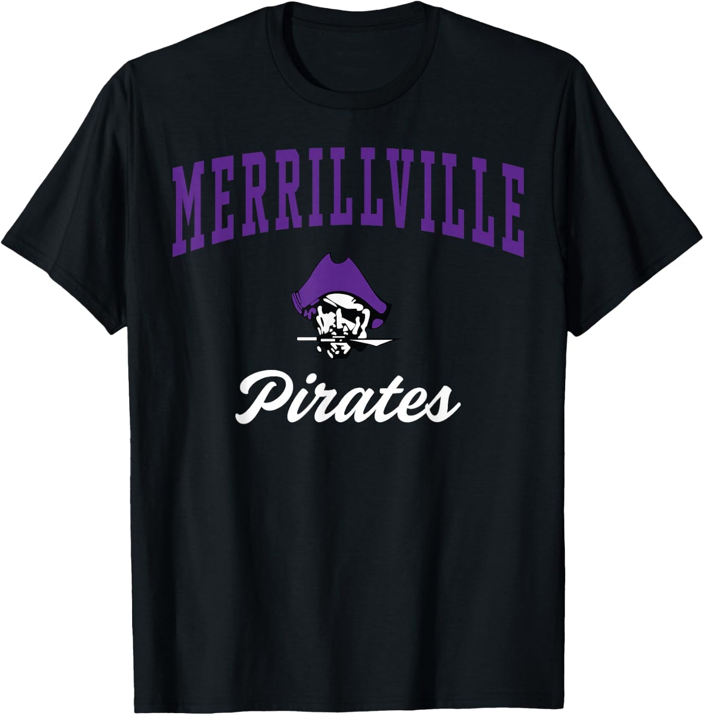 Merrillville High School Pirates C3 T-Shirt - T-Shirt | Black