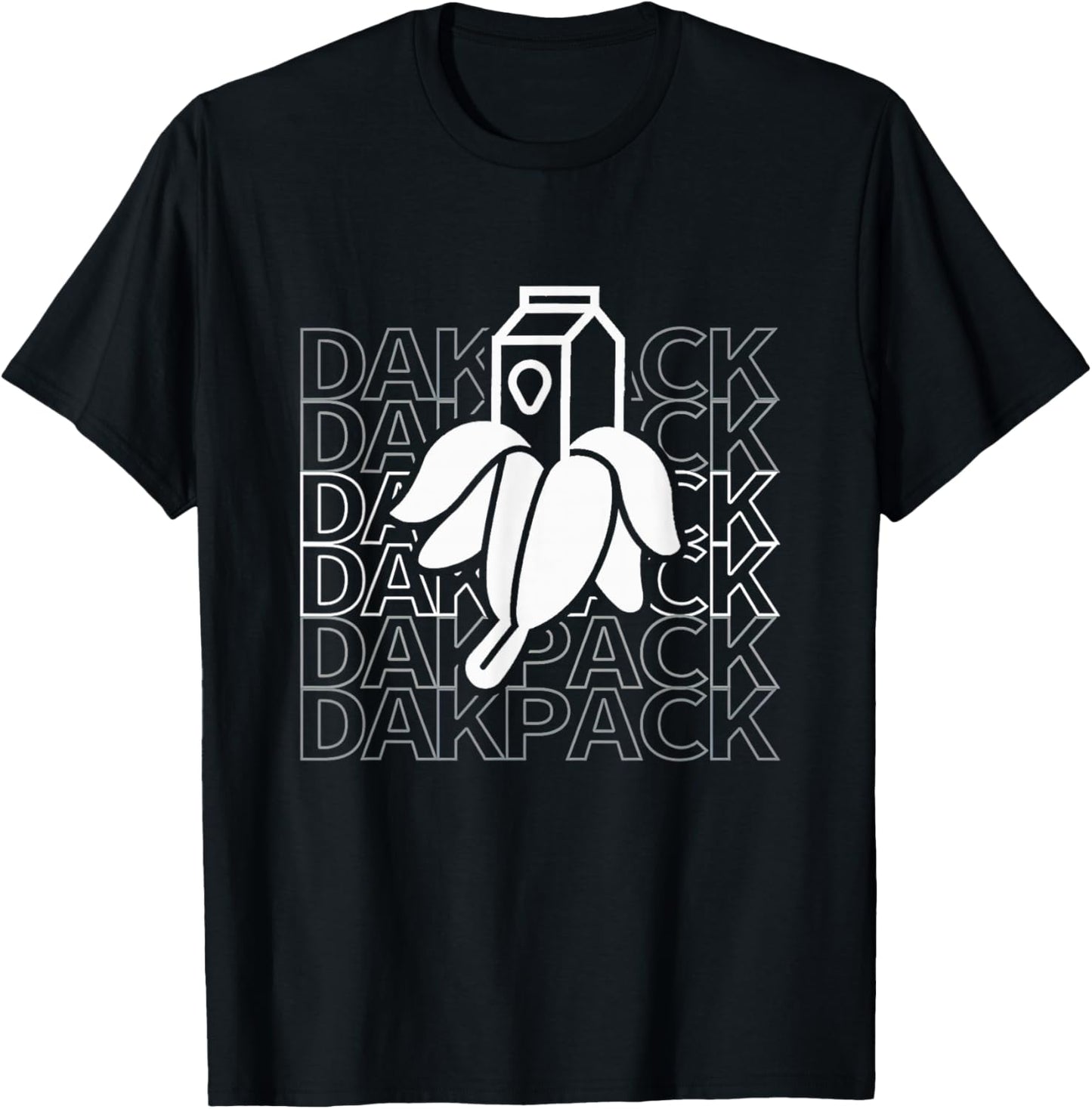 Milky Banana Funny Text Dakpack Vintage Women Kids T-Shirt - T-Shirt | Black