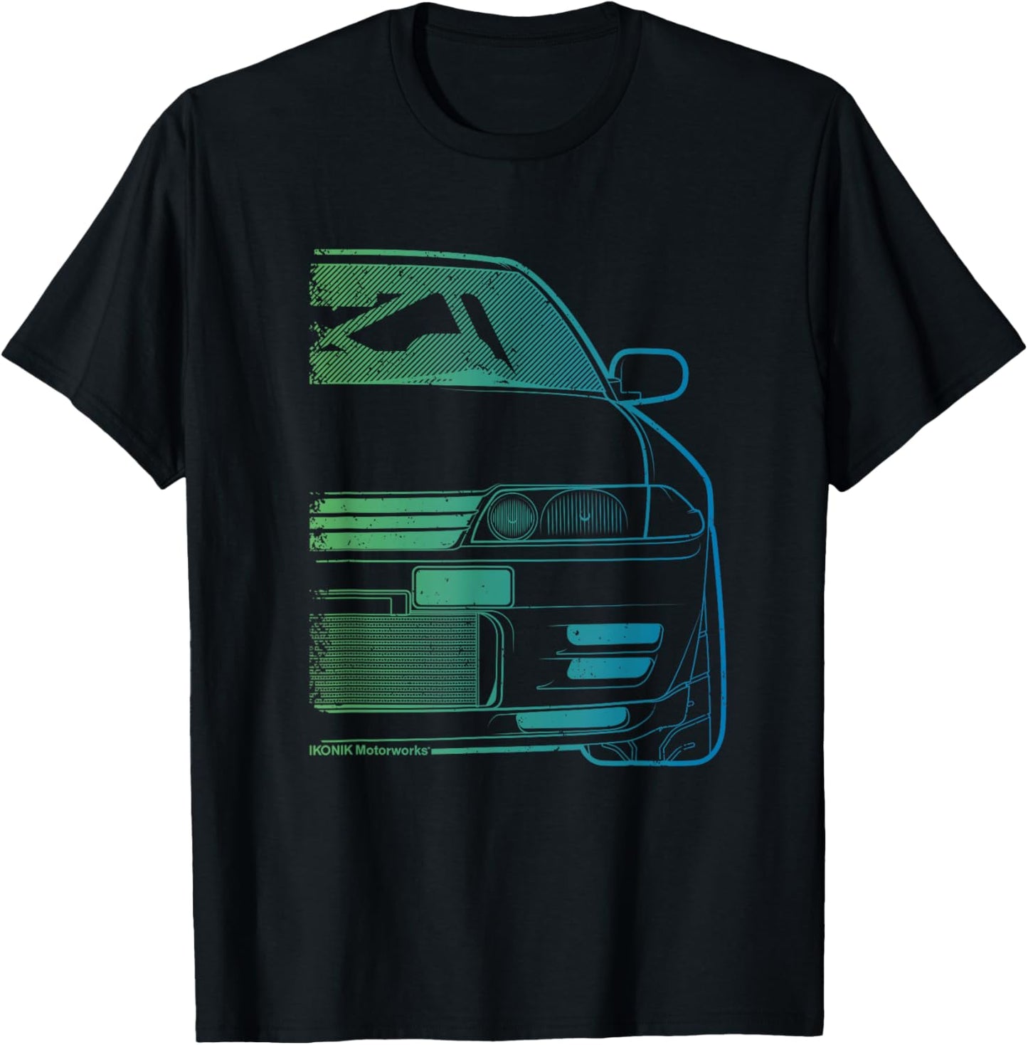 Classic Racing R32 Turbo Green Gradient T-Shirt - T-Shirt | Black