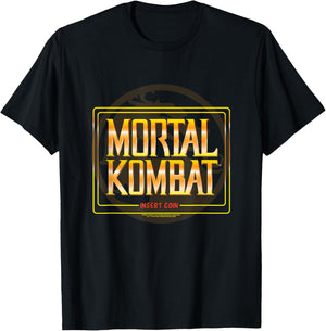 Mortal Kombat Classic Insert Coin T-Shirt - T-Shirt | Black
