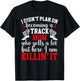 Becoming A Track Mom Track And Field Mom Track Mother T-Shirt - T-Shirt | Black