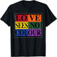 Love Sees No Colour | Retro Graphic 1990's Urban Vintage T-Shirt - T-Shirt | Black