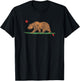 Funny California Surfing Bear Surfboard Vintage Souvenir T-Shirt - T-Shirt | Black