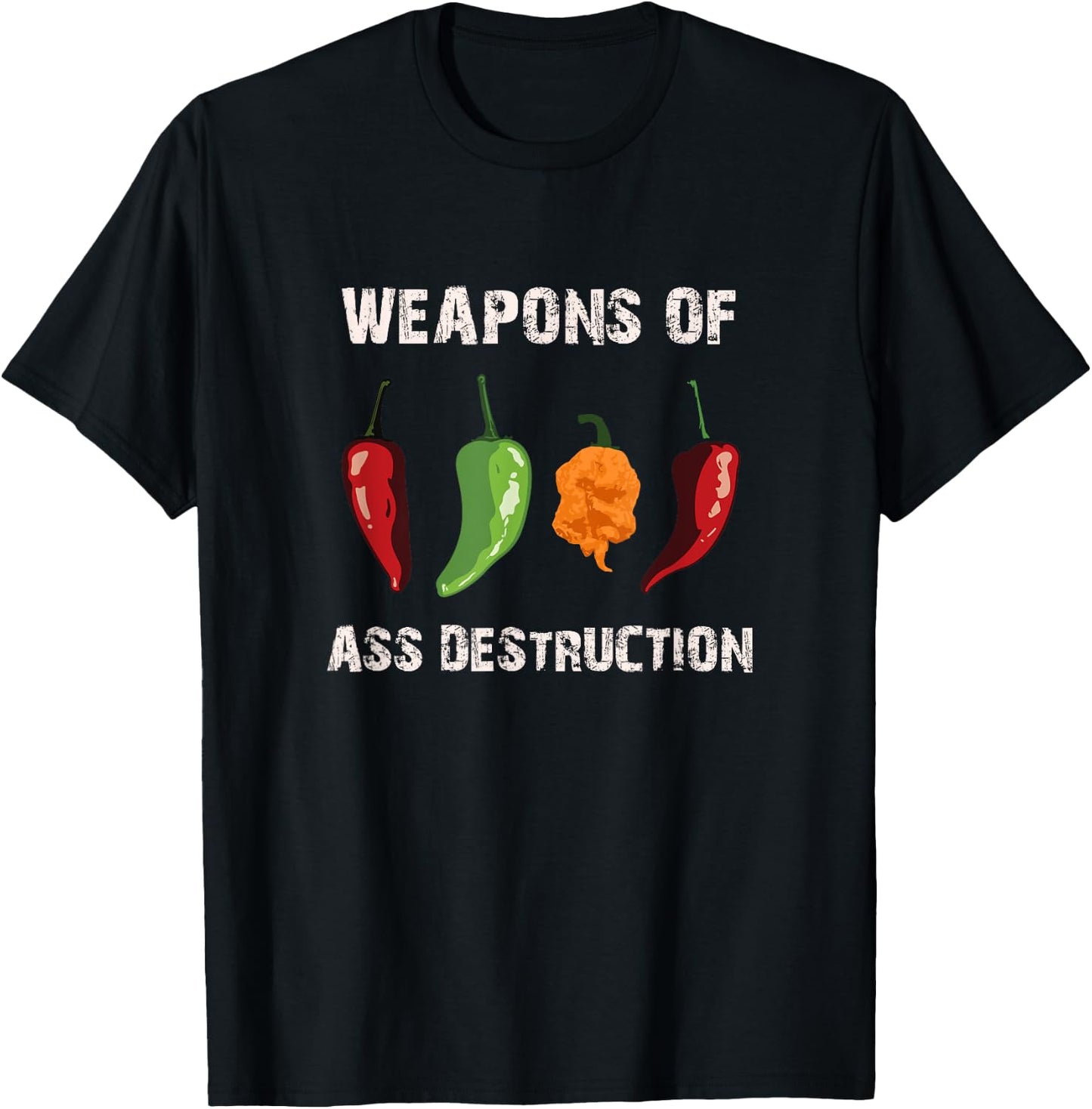 Funny pepper chili head spicy hot foods T-Shirt - T-Shirt | Black
