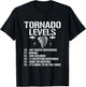 Funny Tornado Levels - Storm Chasing Tornados T-Shirt - T-Shirt | Black