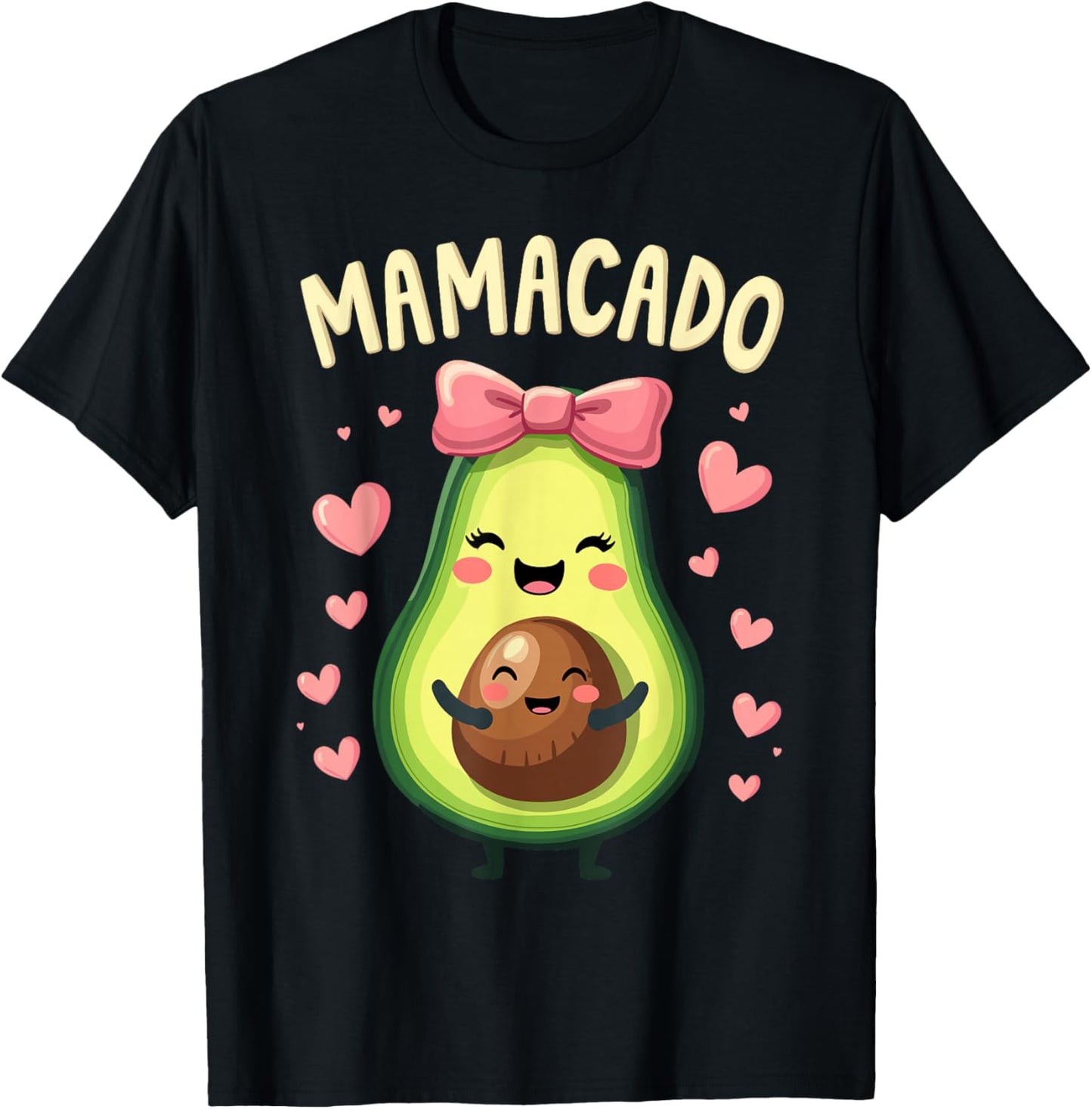 Pregnancy Announcement For Mom & Women, New Mom, MAMACADO T-Shirt - T-Shirt | Black