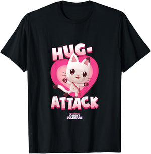 Kids DreamWorks Gabby's Dollhouse Valentine's Hug Attack! T-Shirt - T-Shirt | Black