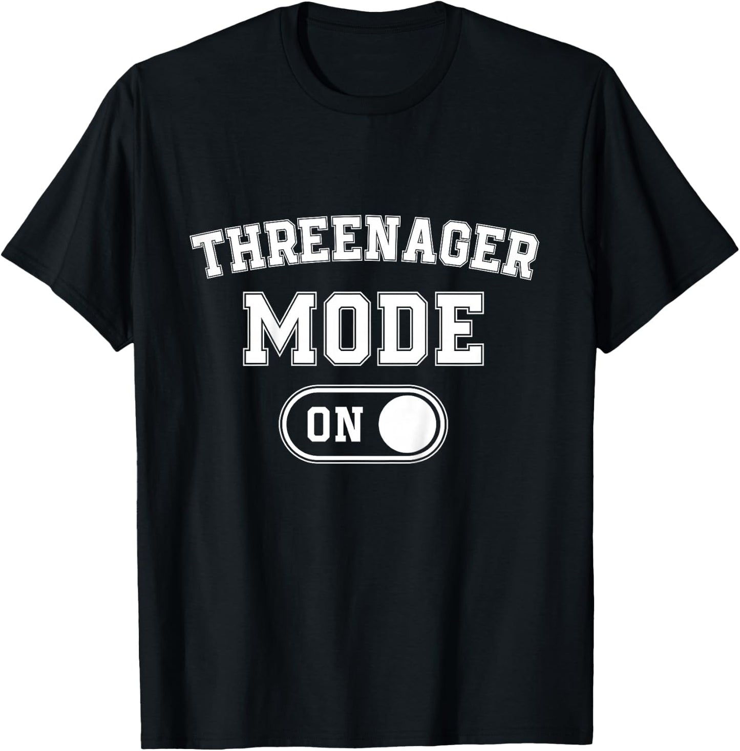 Threenager Mode On 3Rd Birthday Gifts Third Bday 3 Years Old T-Shirt - T-Shirt | Black