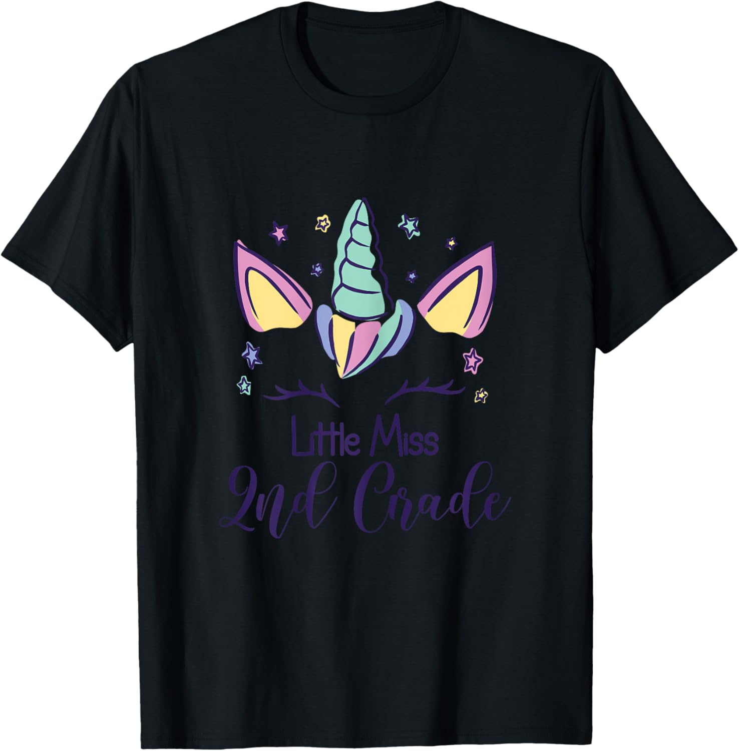 Second Grade 2025 Little Miss Second Grade T-Shirt - T-Shirt | Black