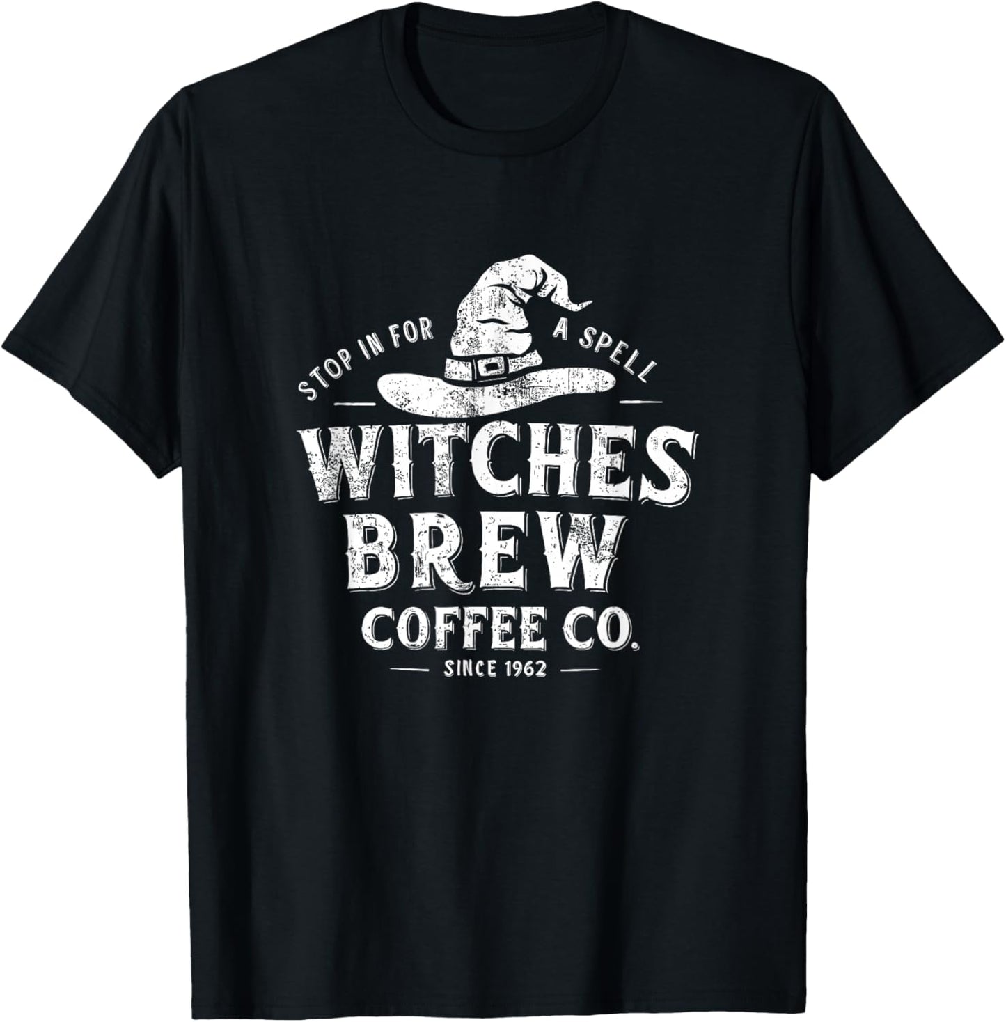 Witches Brew Vintage Coffee Halloween Coffee Costume T-Shirt - T-Shirt | Black