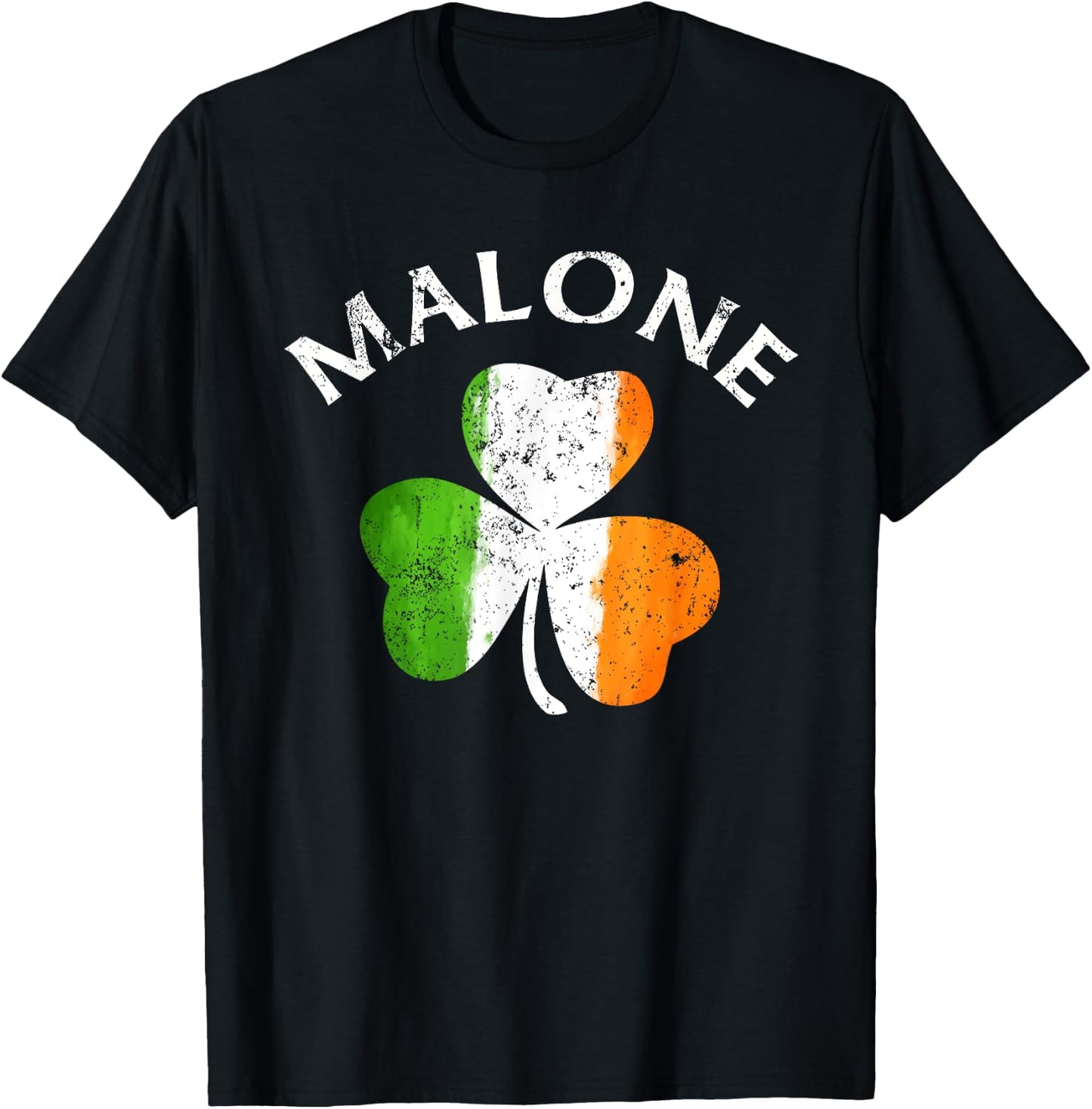 Malone Shirt Irish Shamrock St Patricks Day T-Shirt - T-Shirt | Black
