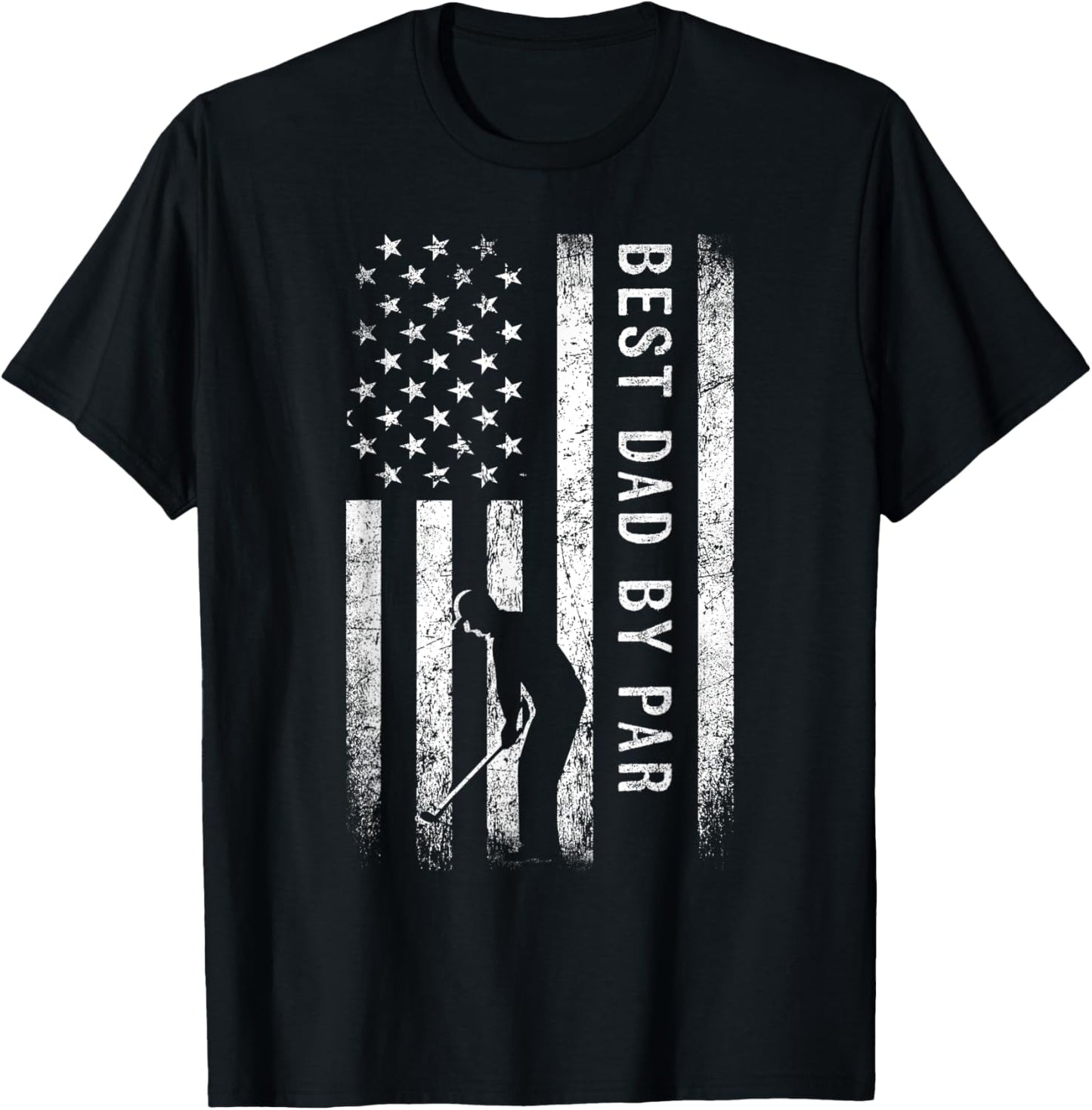 Best Dad By Par Golfing Gifts Dad Father's Day Golf T-Shirt - T-Shirt | Black