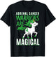 Adrenal Cancer Awareness Adrenal Cortical Carcinoma Unicorn T-Shirt - T-Shirt | Black
