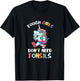 Tough Girls Tonsils Unicorn Tonsil Removal Tonsillectomy T-Shirt - T-Shirt | Black