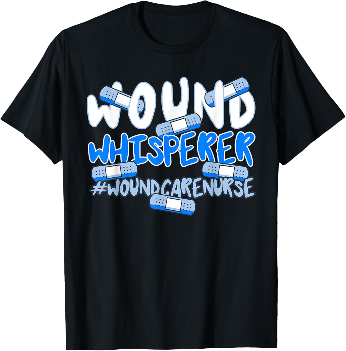 Wound Care Nurse Ostomy RN Medical Practitioner Bandaid T-Shirt - T-Shirt | Black