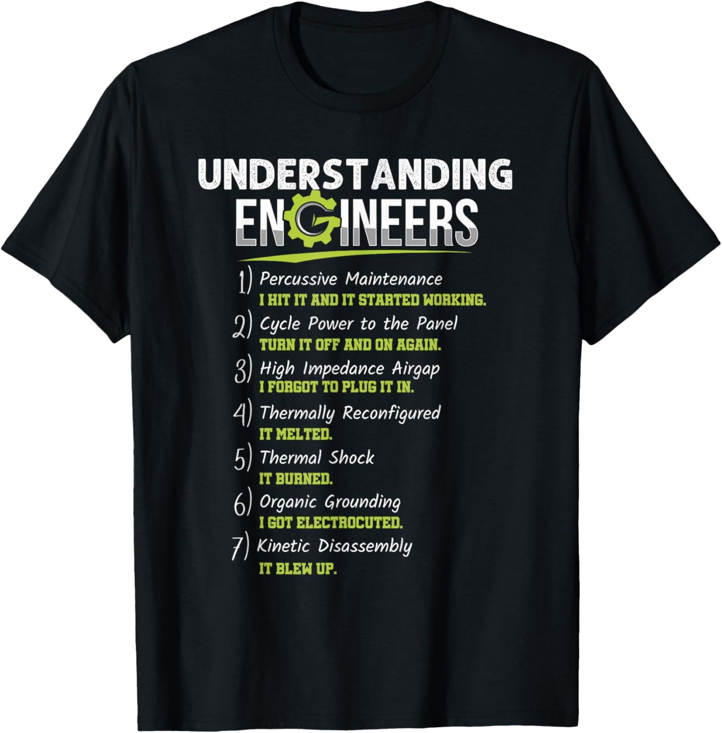 Understanding Engineers - Funny Sarcastic Engineering T-Shirt - T-Shirt | Black