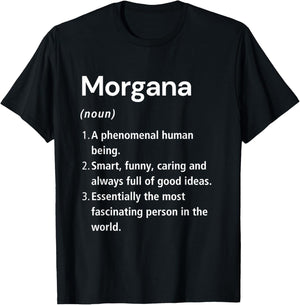 Morgana Name Definition Dictionary T-Shirt - T-Shirt | Black