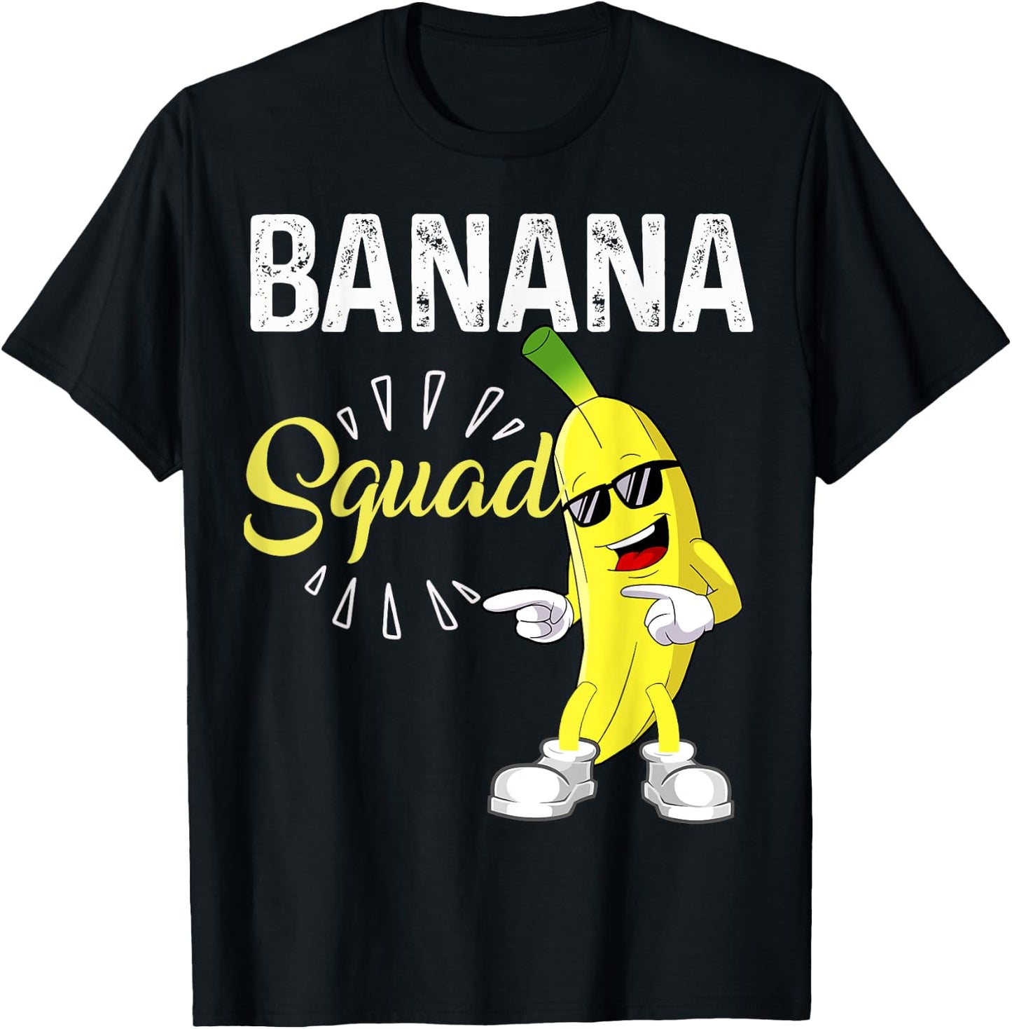 Funny Banana Squad Halloween Costume Banana Sunglusses Team T-Shirt - T-Shirt | Black