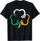 Handcuffs Irish Flag Shamrock Police St. Patrick's Day T-Shirt - T-Shirt | Black
