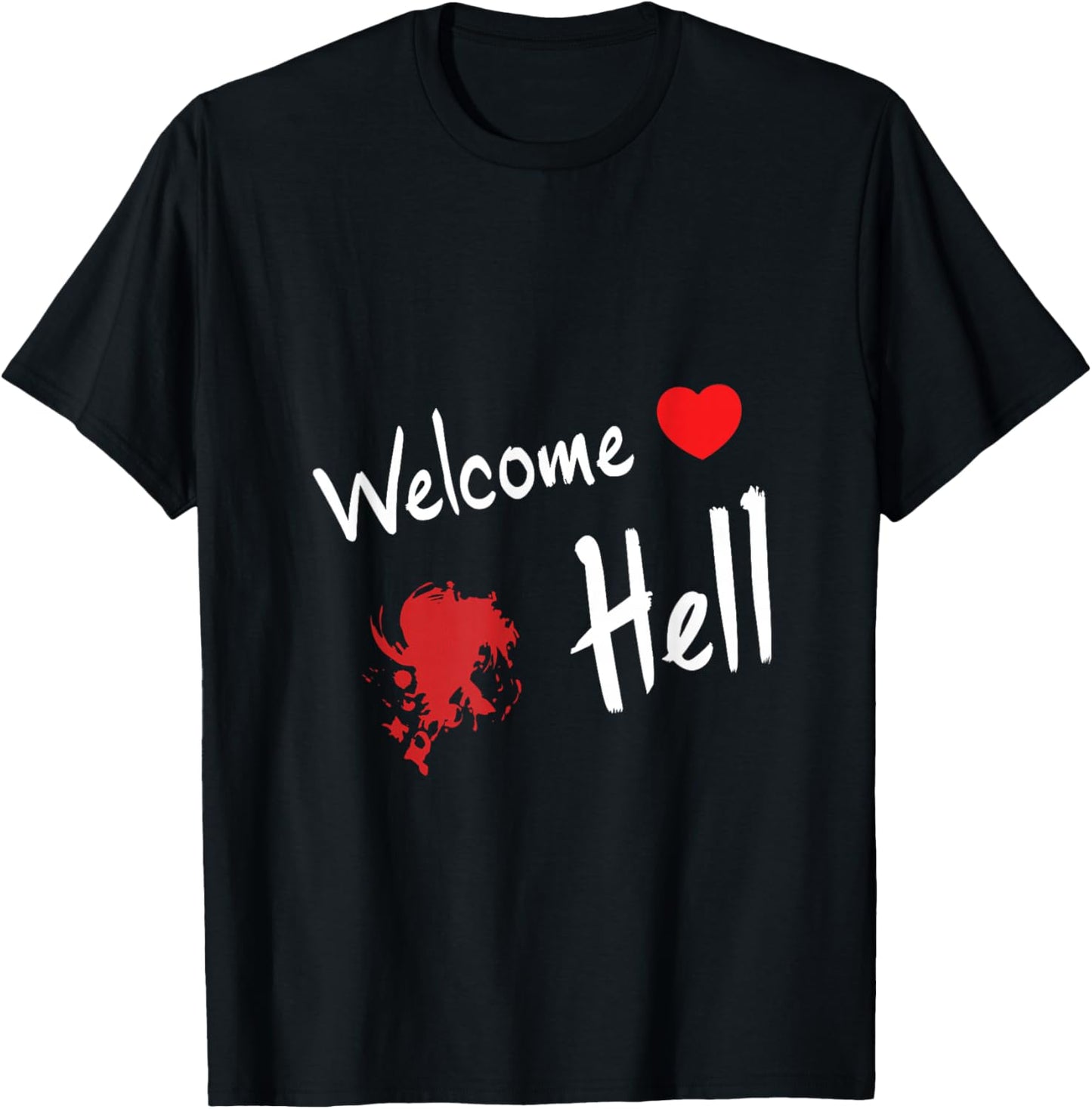 Mini-Hakkero Touhou Project - Welcome Hell Gensokyo Relaxed Anime - Black - Small T-Shirt - T-Shirt | Black
