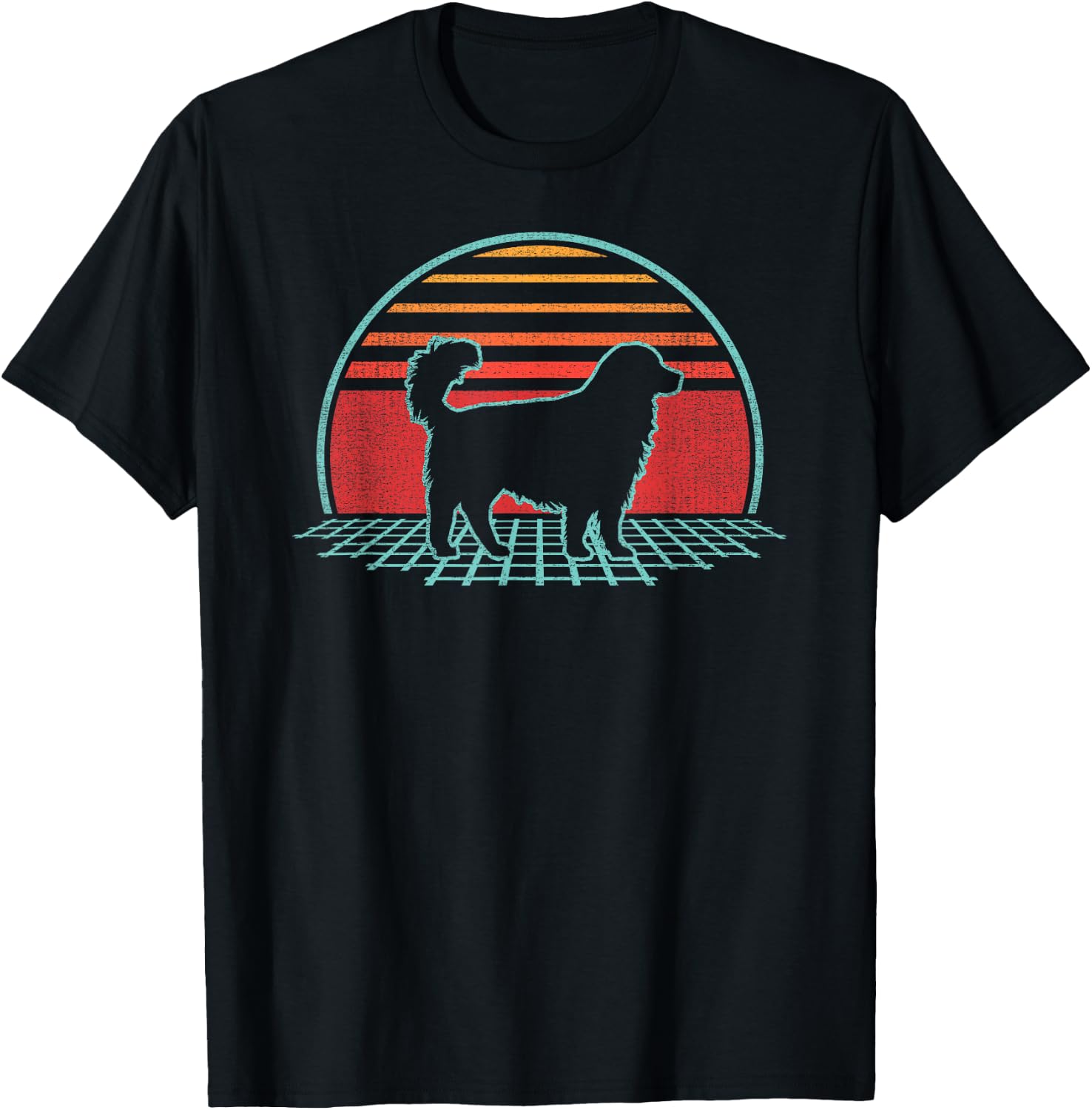 Golden Retriever Lover Dog Owner Retro Vintage 80s Style Women Kids T-Shirt - T-Shirt | Black