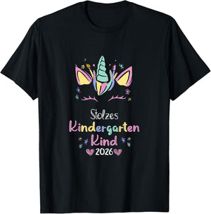 Stolzes Kindergartenkind 2026 Kindergarten & Kita Mädchen T-Shirt - T-Shirt | Black